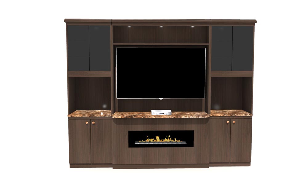 TV Unit with Fireplace