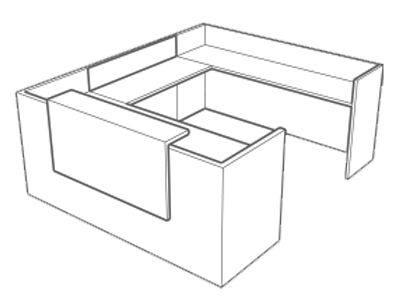 Cascade Configuration 2 - Desk with Bridge and Credenza